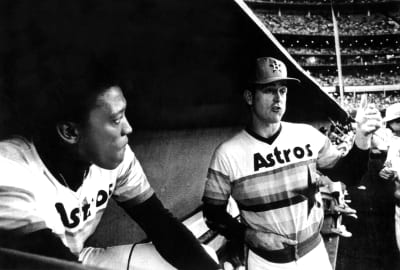 J.R. Richard of the Houston Astros poses for a photo. Richard