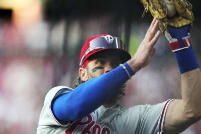 Bryce Harper makes impression at first, but Phillies fall to Guardians 6-5  to end AL streak