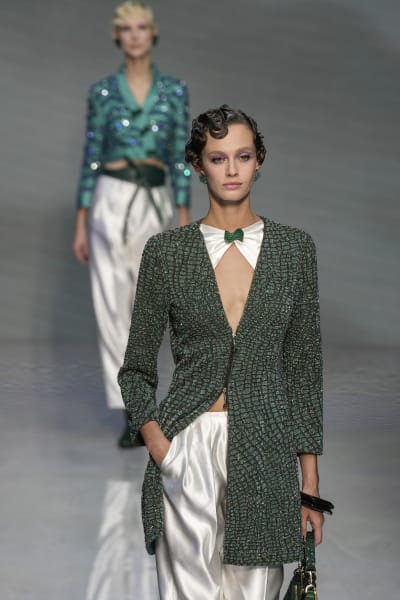 Milan Fashion Week: Armani offered shimmery elegance for spring/summer  2023, using a subdued colour palette with intriguing silhouettes – and 'a  little glitter' sprinkled by Giorgio Armani
