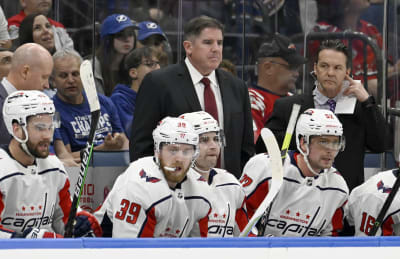 Nicklas Backstrom wore a Washington Nationals hat to practice today