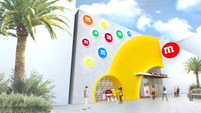 Giant M&M Candy Sign Installed as M&M's Store Makes Progress at Disney  Springs