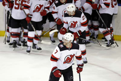 New Jersey Devils' Dougie Hamilton during the third period of an