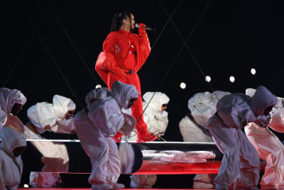 Rihanna delivers soaring Super Bowl halftime performance