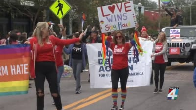 Protesters Flock To Dodger Stadium On 'Pride Night' After Invite Controversy