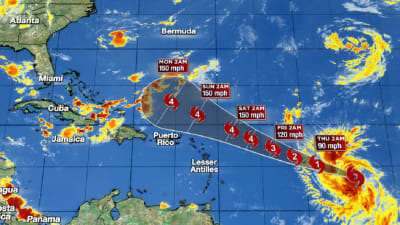 Cat 4 Fiona steams toward Canada; Caribbean disturbance 98L a