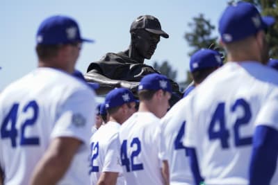 Major League Baseball celebrates Jackie Robinson Day, but Black players are  still waning, Sports