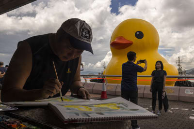 Florentijn Hofman's Giant Rubber Ducks Return to Hong Kong