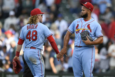 The Cardinals brought back the powder blue jerseys with -- get