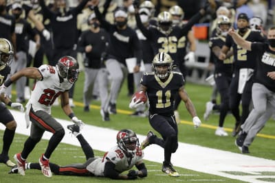 Brady, Bucs, end playoffs for Saints, Brees, 30-20