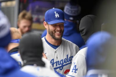 LOS ANGELES, CA - APRIL 14: Dodgers pitcher Clayton Kershaw with