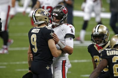 Tom Brady shares touching moment with Drew Brees, family after playoff game