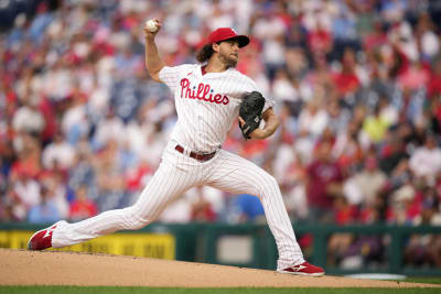 Seranthony Dominguez of the Philadelphia Phillies pitches during