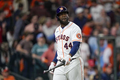 Astros slugger Yordan Alvarez out of lineup with neck pain