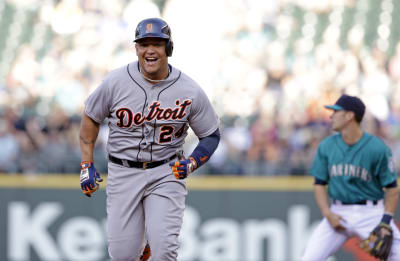 Miguel Cabrera is an absolute joy! He CRUSHES his first homer of the season  and GOES CRAZY!! 