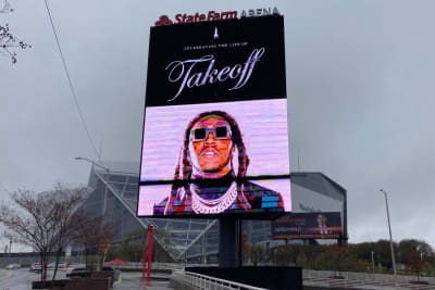 Quavo Celebrate Atlanta Hawks Philadelphia 76ers