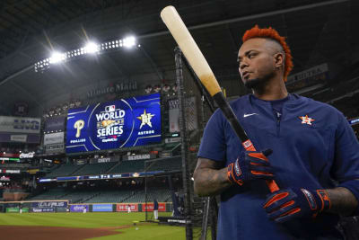 Houston Astros "Crush City" Baseball bats and Space helmet  Die-cut MAGNET