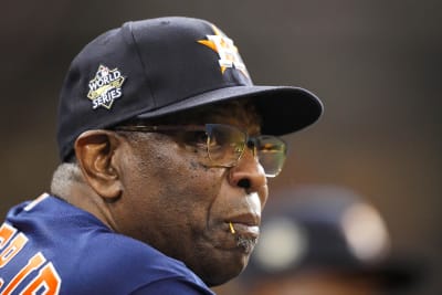 World Series: Astros manager Dusty Baker's wristbands on display