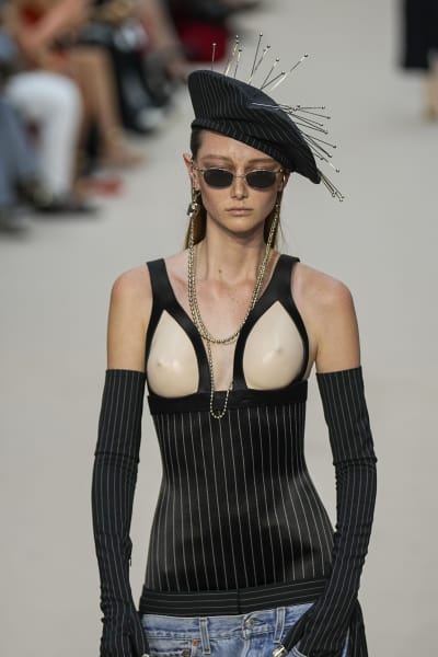 Model during John Paul Gaultier Fashion Show To Benefit AmFar at