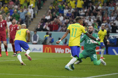 Richarlison Brazil scores v Serbia Group G World Cup Qatar 2022 Images