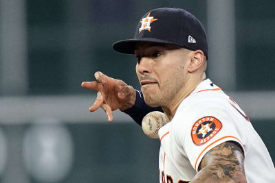 August 10, 2018: Houston Astros shortstop Carlos Correa (1) during