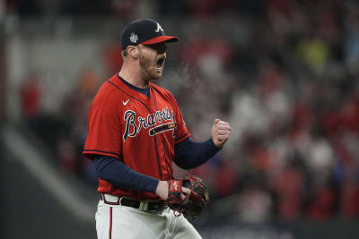 Atlanta Braves relief pitcher Luke Jackson throws during the sixth