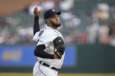 Rodriguez, Detroit relievers combine to blank Oakland 2-0 in A's