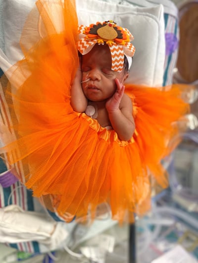 Orange tutu baby discount