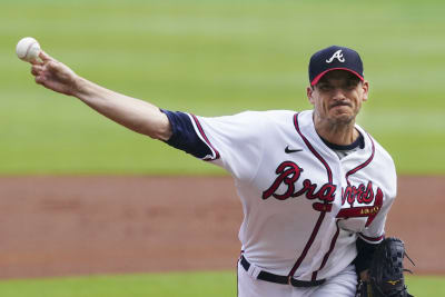 Atlanta Braves pitcher Max Fried works in the fourth inning against the  Milwaukee Brewers in Game 2 of the National League Division Series at  American Family Field in Milwaukee on Saturday, Oct.