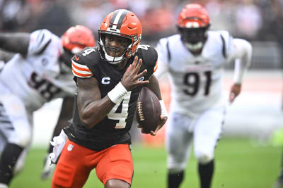 Browns close chaotic week by dumping Burrow, Bengals 41-16