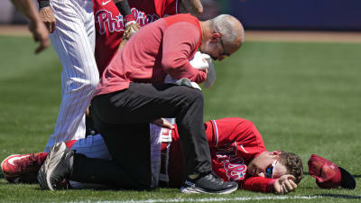 Rhys Hoskins 'appears badly injured' after getting carted off