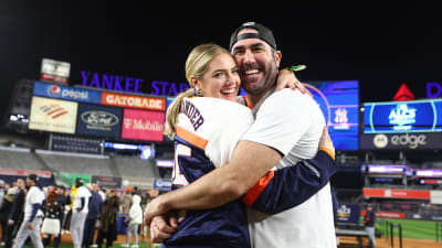 Kate Upton wears hard-to-find Houston Astros jacket (again)