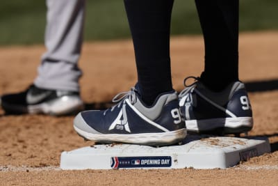 Aaron Judge cleats signed by Little Leaguers