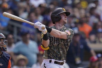 San Diego Padres' Jake Cronenworth batting of a baseball game