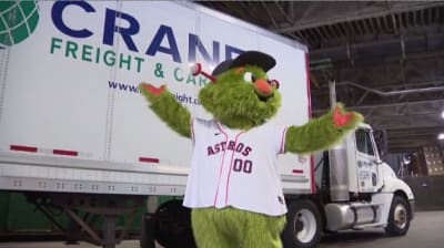 Photos: Astros unveil new uniforms, mascot 