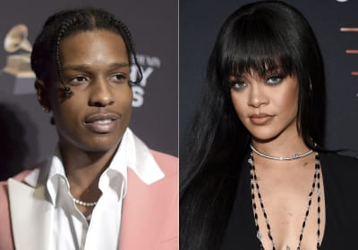 RIHANNA and Asap Rocky Arrives at Louis Vuitton Party at Art Basel