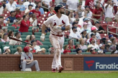 ST. LOUIS, MO - JUL 02: St. Louis Cardinals third baseman Nolan Arenado  (28) fields the ground ball during a game between the New York Yankees and  the St. Louis Cardinals on