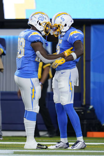 Los Angeles Chargers wide receiver-punt returner (12) returns a