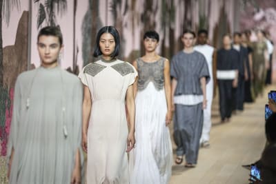 Dior brings ethereal goddesses and silver threads to Paris couture