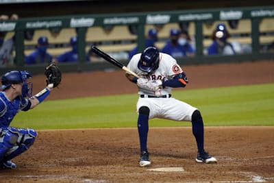 Dodgers' Joe Kelly, who threw pitches near Bregman and Correa's