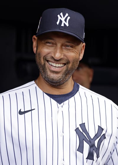 Derek Jeter at Yankees Old-Timers' Day with 1998 World Series