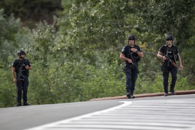 Kosovo Police Display Confiscated Weapons Following Monastery Attack