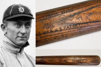 Ty Cobb's bat from Detroit Tigers 1905 rookie season sells for