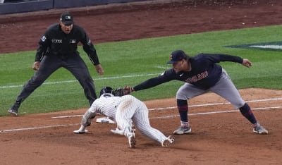 Cole cruises, Bader, Rizzo bash, Yanks beat Guardians 4-1