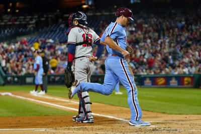 Matt Vierling of the Philadelphia Phillies bats against the Miami