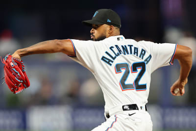 Trevor Rogers of the Miami Marlins celebrates with teammates in the News  Photo - Getty Images