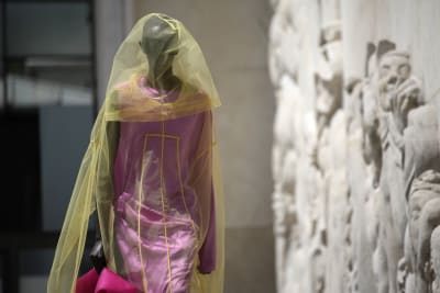 Paris, France. 23/06/2022, A model walks the runway during the Louis Vuitton  Menswear Spring Summer 2023 show as part of Paris Fashion Week on June 23,  2022 in Paris, France. Photo by