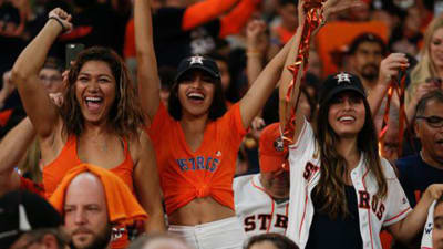 Houston Astros fans celebrate after winning the World Series against the  Los Angeles Dodgers during a game seven watch party at Minute Maid Park in  Houston, Texas, U.S. November 1, 2017. REUTERS/ …