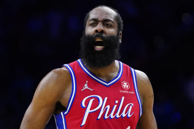 James Harden's triple-double, Joel Embiid's inside work power the 76ers  over the Knicks, 125-109