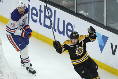 Oilers escape McDavid scare, win 3-2 to snap Bruins' streak