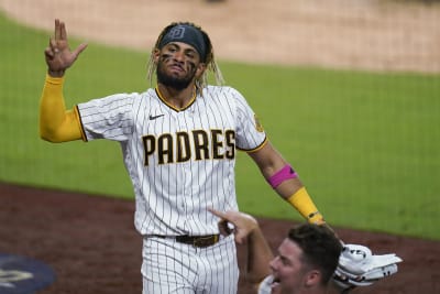 Wil Myers of the San Diego Padres waits at home plate to hit